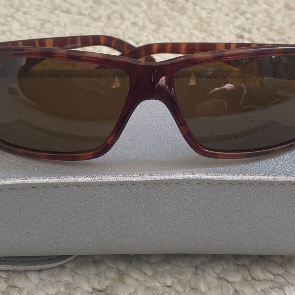 Calvin Klein Rectangular Brown Tortoise Polarized… - image 1